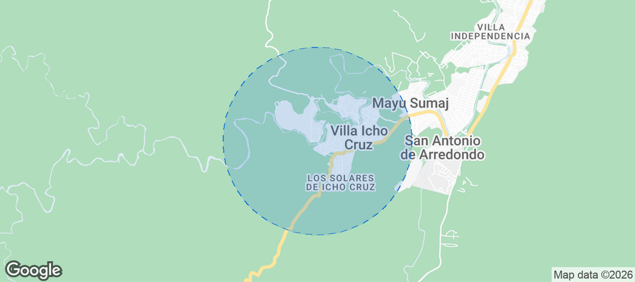 Cuesta Blanca Airbnb map